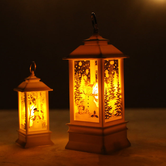 Christmas Lantern Candlestick Lamp Night Light Desktop Christmas Ornaments
