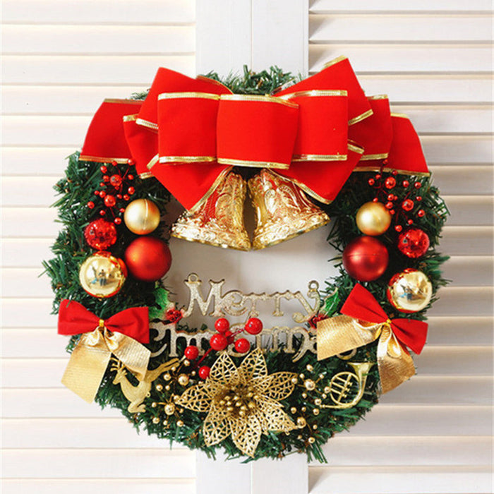 30/40/50/60Cm Christmas Decoration; Simulation Wreath Window Door Hanging Christmas Shopping Mall Scene Layout Props