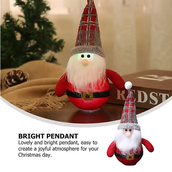 Luminous Christmas Tree Pendant Santa Claus Snowman Hanging Decoration Christmas Decoration