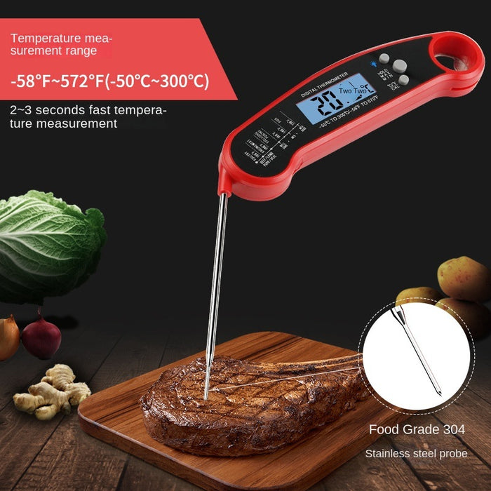Grill instant read meat thermometer for grilling and cooking. The best waterproof ultra fast thermometer with backlight and calibration. Digital food probe for kitchens, outdoor grills and BBQs!