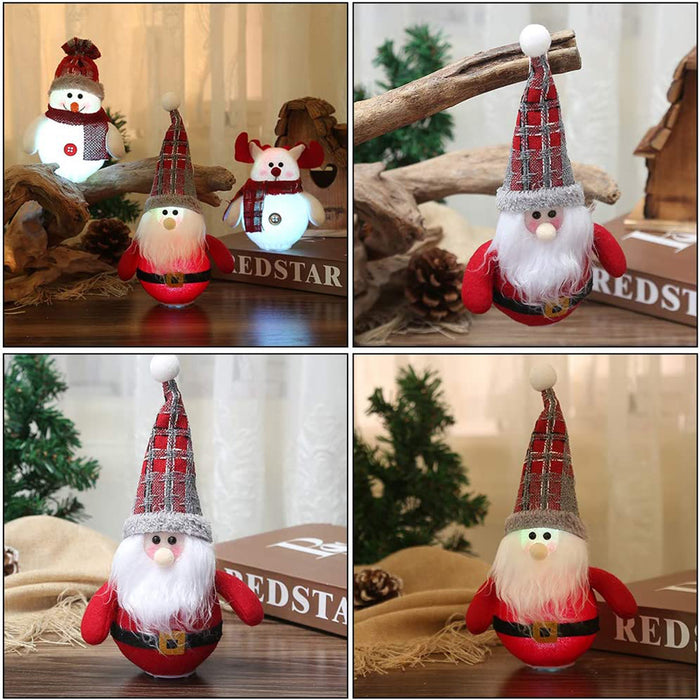 Luminous Christmas Tree Pendant Santa Claus Snowman Hanging Decoration Christmas Decoration