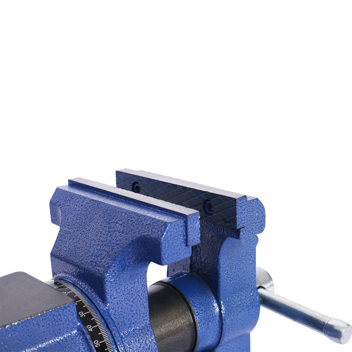 5" Multi-jaw Rotating Bench Vise ,Multipurpose Vise Bench,360-Degree Rotation Clamp on Vise with Swivel Base and Head ,5inch blue