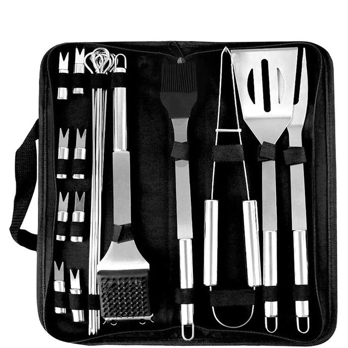 20 Piece Heavy Duty BBQ Grill Tool Set Grill Gift for Outdoor Cooking Camping