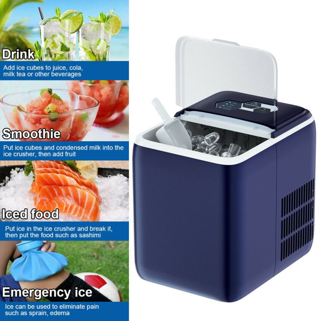 44 lbs Portable Countertop Ice Maker Machine with Scoop