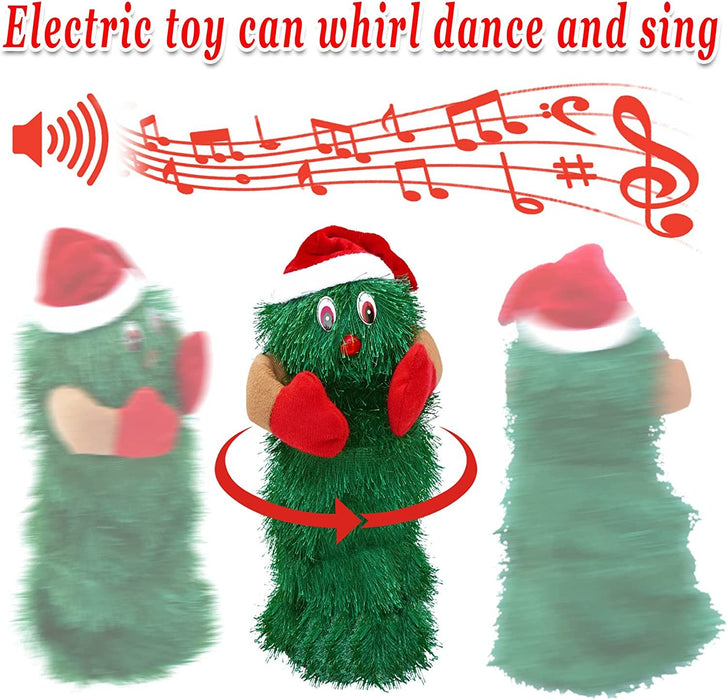 Strong Camel Dancing Christmas Tree Toys Electric Plush Doll Rotating Music Toys Cute Green Xmas Tree Decorations