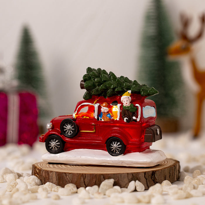 Christmas Decoration Vintage Car Truck Resin Decorative Christmas Ornament