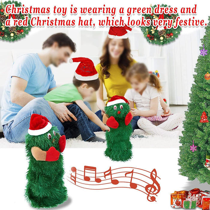 Strong Camel Dancing Christmas Tree Toys Electric Plush Doll Rotating Music Toys Cute Green Xmas Tree Decorations