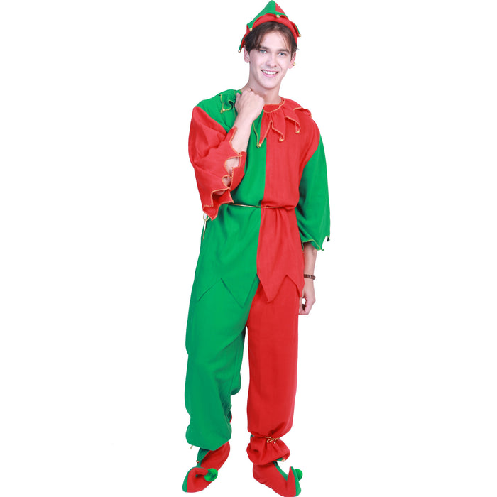 Christmas Elf Parent-child Costume Spirit 7-piece Set Hat Shoes Belt Tops Pants Party Activity Stage Performance Cosplay Holidy