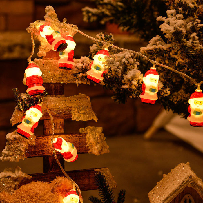 Christmas Santa Head Lights 9.8Ft 20 LED Lights Xmas Tree String Lights