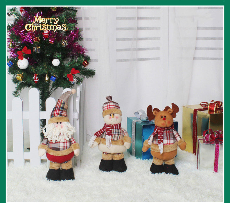 Telescopic Pole Santa Claus Children Christmas Gift Office Christmas Decoration Gift