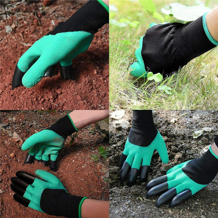 Gardening Gloves With 8 Claws Digging Gloves Garden Planting Vegetable Planting Flower Weeding Protection