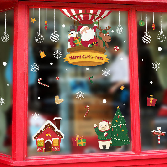 Christmas Window Clings 5Pack, Xmas Decals Decorations Holiday Christmas Window Descoration