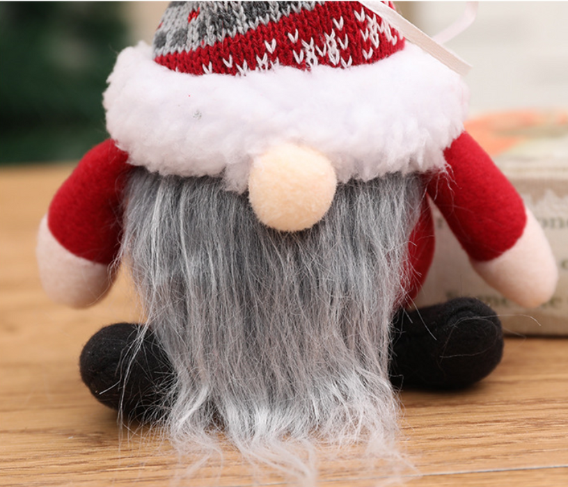 Christmas Decoration Supplies Knitted Hat Spherical Forest Old Man Pendant Creative Doll Pendant Tree Pendant
