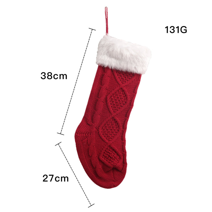Christmas Decoration Christmas Plush Knit Socks Christmas Children's Holiday Gift Socks Gift Bag Pendant