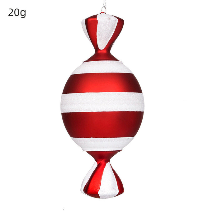 2 Pacs Christmas Ornament Pvc Painted Sequin Candy Pendant 16Cm Christmas Tree Decoration Party Pendant