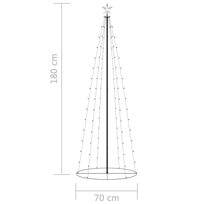Christmas Cone Tree 100 Warm White LEDs Decoration 27.6"x70.9"