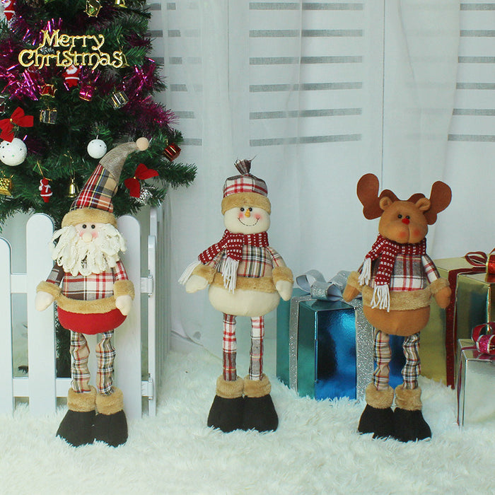Telescopic Pole Santa Claus Children Christmas Gift Office Christmas Decoration Gift