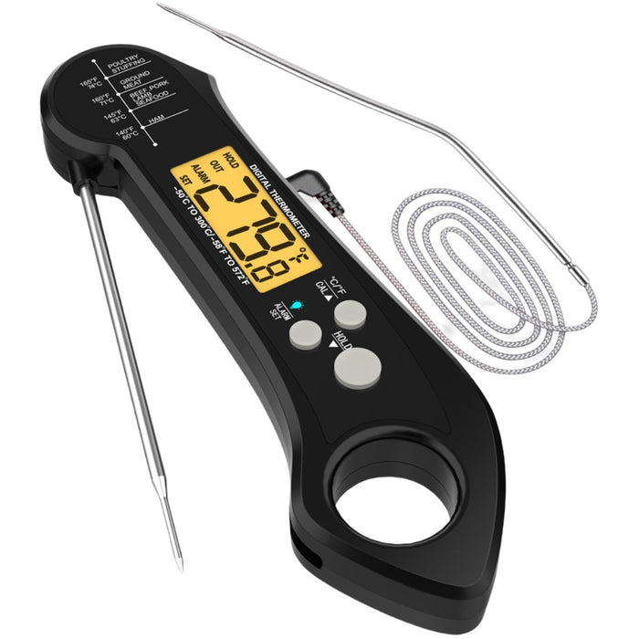 Folding 	Waterproof and Heat Resistant Kitchen Food Thermometer Electronic Barbecue Thermometer