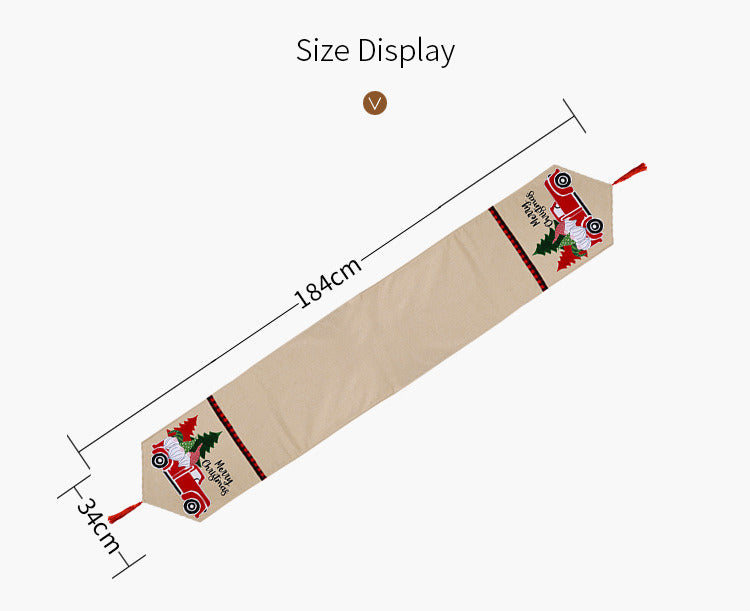 Christmas Decorations Forest Car Table Runner Table Santa Dress Up Table Mat Tablecloth Home Dress Up