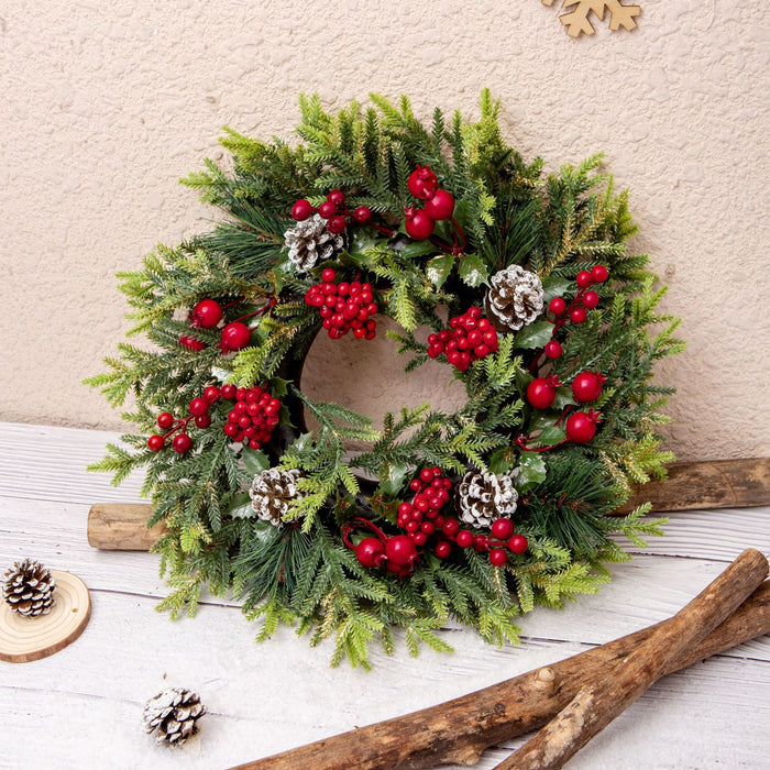 Christmas Wreath Festive Christmas Rattan Venue Layout Props Wreath Decorations Door Hanging