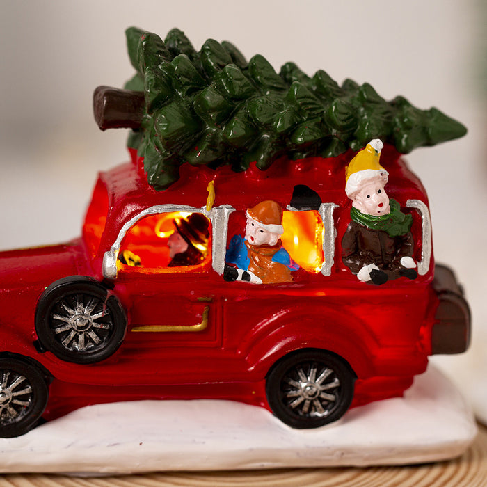 Christmas Decoration Vintage Car Truck Resin Decorative Christmas Ornament