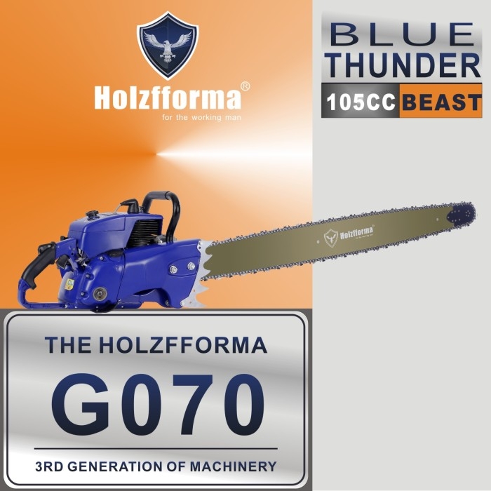 FARMERTEC 105cc Holzfforma® Blue Thunder G070 Gasoline Chain Saw Power Head Only Without Guide Bar and Saw Chain All Parts Are For 070 090 MAGNUM Chainsaw