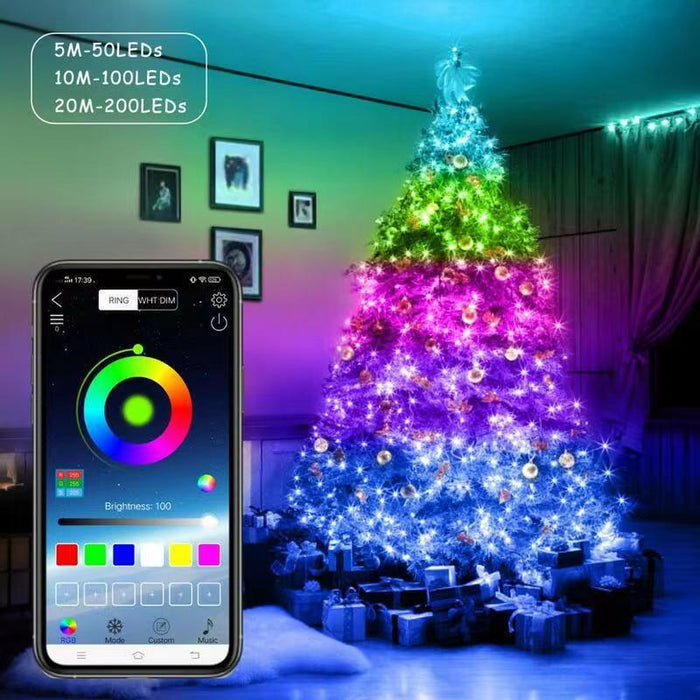 Usb Bluetooth Light String Mobile Phone App Smart Copper Wire Light String Christmas Decoration Light String