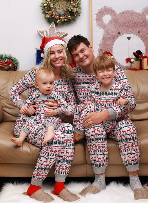 Christmas New year's parent-child outfit family outfit spring and autumn new parent-child home clothes suit pajamas