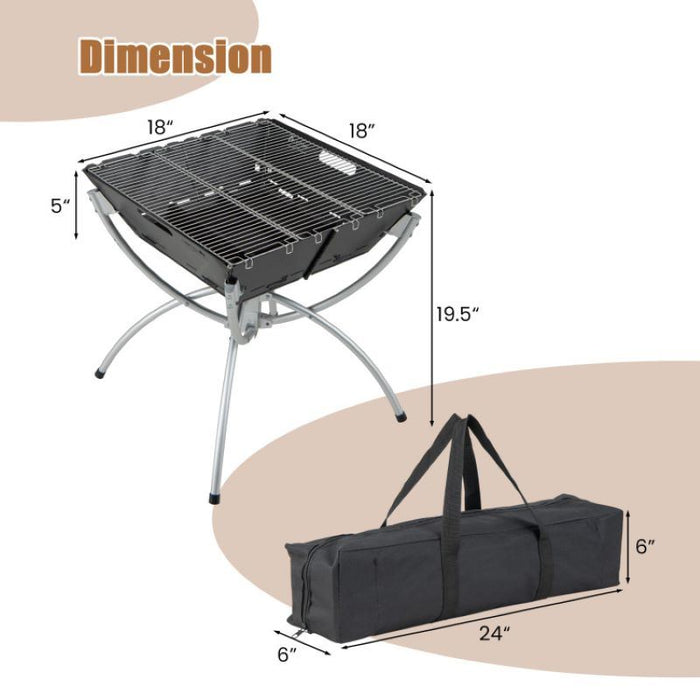 Outdoor Travel Portable 3-in-1 Camping Campfire Grill