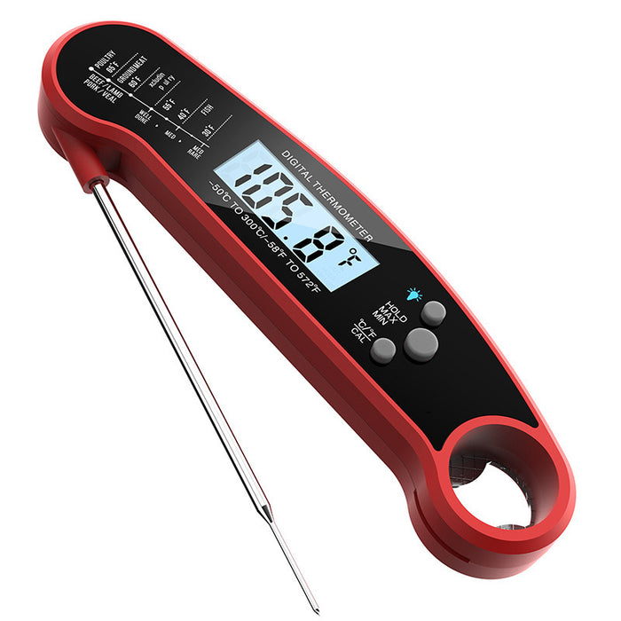 Grill instant read meat thermometer for grilling and cooking. The best waterproof ultra fast thermometer with backlight and calibration. Digital food probe for kitchens, outdoor grills and BBQs!