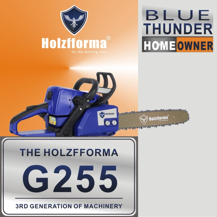FARMERTEC 45.4cc Holzfforma® Blue Thunder G255 Gasoline Chain Saw Power Head Only Without Guide Bar and Saw Chain All Parts Are For MS250 MS230 MS210 025 023 025 Chainsaw