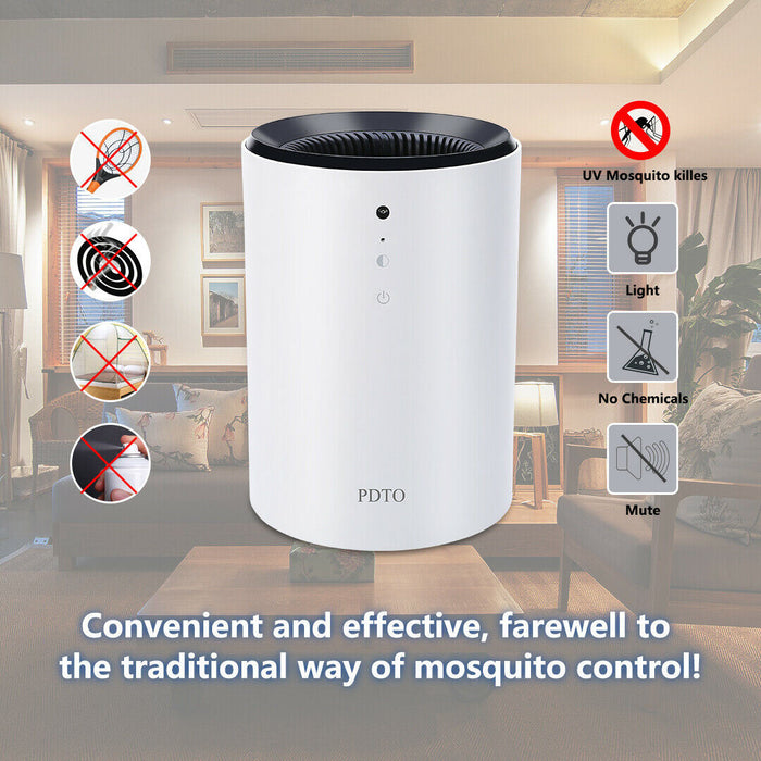 Electric Fly Bug Zapper Mosquito Insect Killer LED Light Trap Pest Control White
