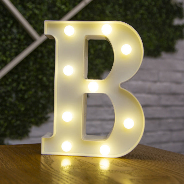 Alphabet Letter LED Lights Luminous Number Lamp Decor Battery Night Light for home Wedding Birthday Christmas party Decoration