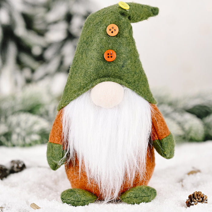Christmas Elf Figure Without Face; Green Style Decoration Christmas Decorations