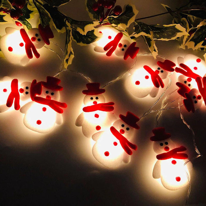 1.6M 10LED Snowman Christmas Tree LED Garland String Light Christmas Decoration For Home 2022 Christmas Ornaments New Year Gift