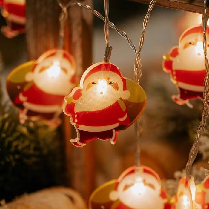 Christmas LED String Light, LED Xmas Tree Snowman Santa Claus String Light